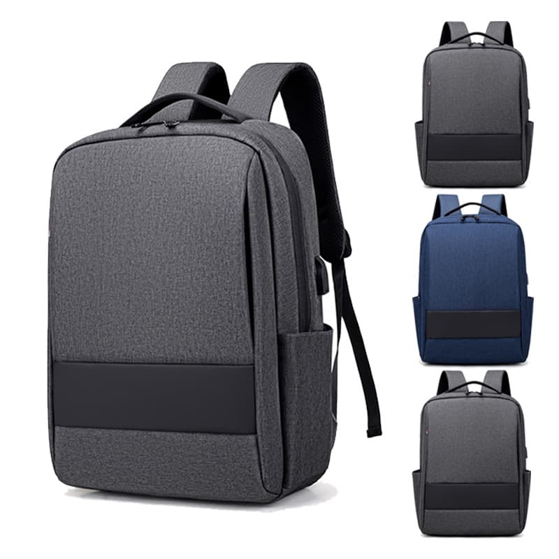 Sleek Grey Anti-Theft Laptop Backpack with USB